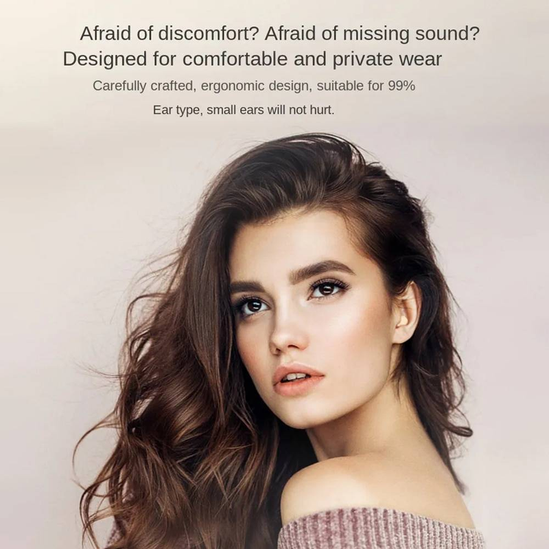 NFC Touch Connect TWS Earbuds,Bluetooth 5.3 Wireless Mini Semi-In-Ear Headphones,Ultra-Small Comfortable Fit,Clear Call Noise Reduction For IOSAndroid_voghion.com