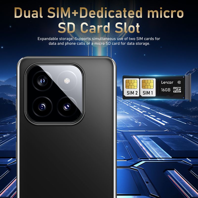 Hot Drop Screen M14 PRO Telefono cellulare Android 8.1 Dual SIM Telefono Fotocamera ad alta definizione Mobile Impronta digitale Face ID_voghion.com