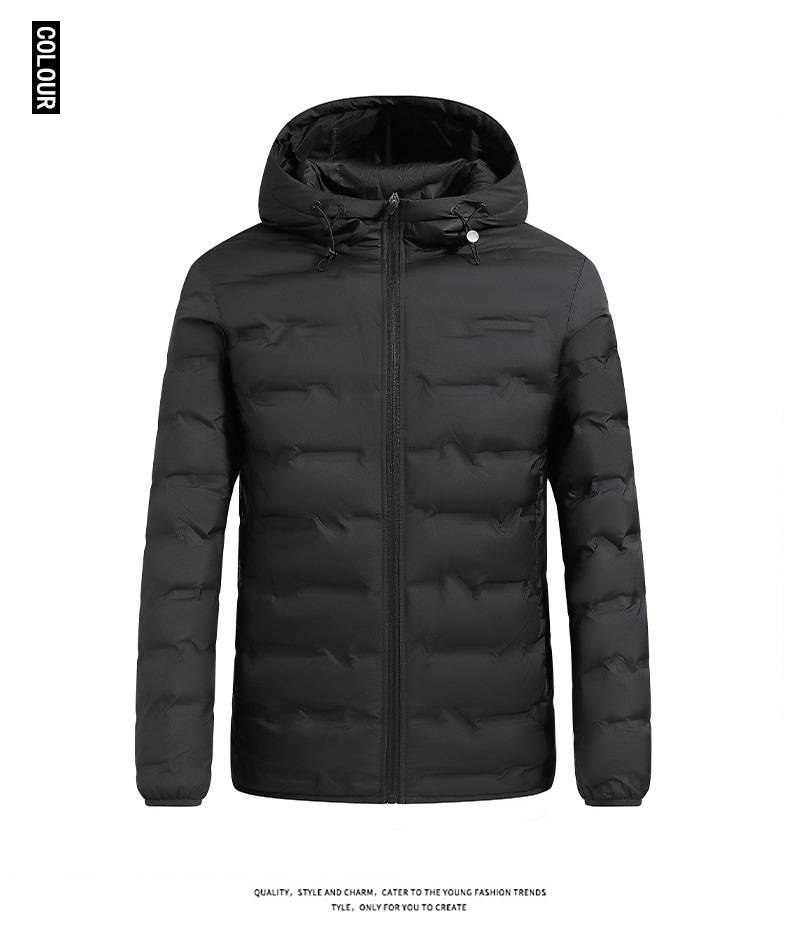 Winter-Steppjacke mit Kapuze für Herren und Damen – Entendaunen mit 600er Füllkraft, wasserabweisend, leichter und warmer Mantel für Outdoor-Aktivitäten_voghion.com