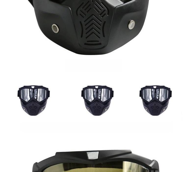 Retro Motorcycle Goggles – UV Protection, Anti-Fog, Interchangeable Lenses For Off-Road Riding, Snow Sports & Outdoor Adventures (Unisex)_voghion.com