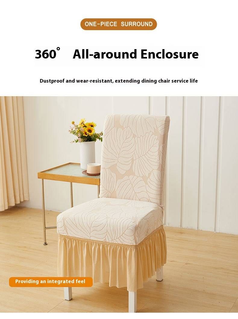 Coprisedia elastici di alta qualità con gonna alta – Poliestere spesso, antiscivolo ed elegante motivo a foglie (rosa, grigio, rosso vino e altro)_voghion.com