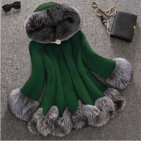 Abbigliamento da donna, cappotto di pelliccia autunnale e invernale, cappotto da donna di media lunghezza in pelliccia di visone e volpe, cappotto da donna in pelliccia sintetica_voghion.com