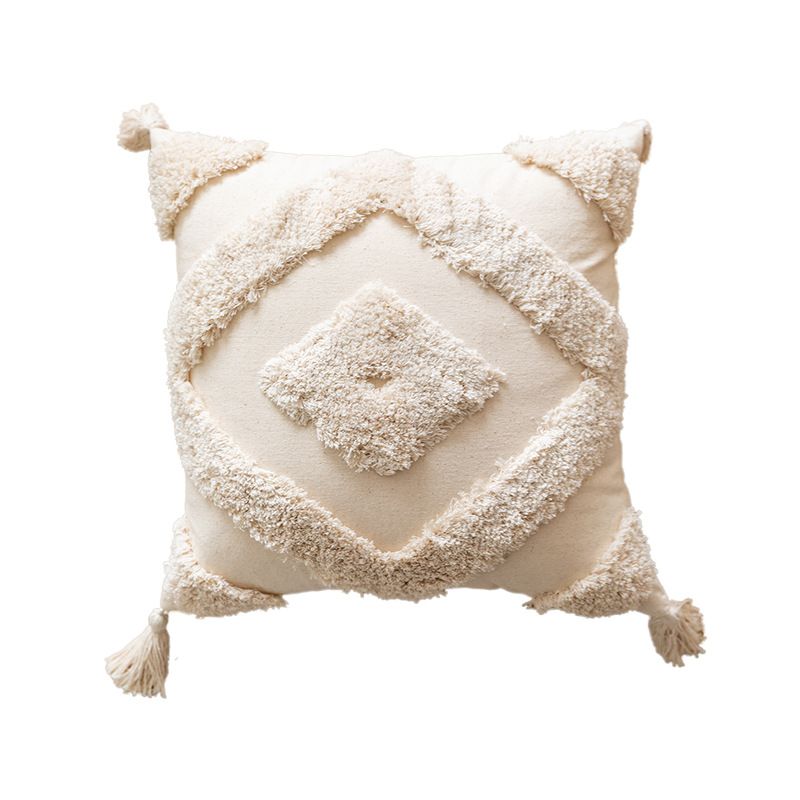 Modern Tufted Throw Pillow Cover - Stylish Geometric Patterns For Sofa, Bed, Office & Car - 45x45cm_voghion.com