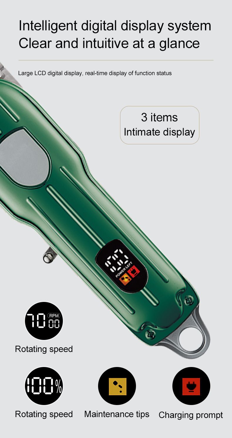 Tagliacapelli professionale - Tagliacapelli ricaricabile senza fili per uomo e donna, kit per auto-taglio con lame in acciaio, regolabile da 3 a 45 mm_voghion.com
