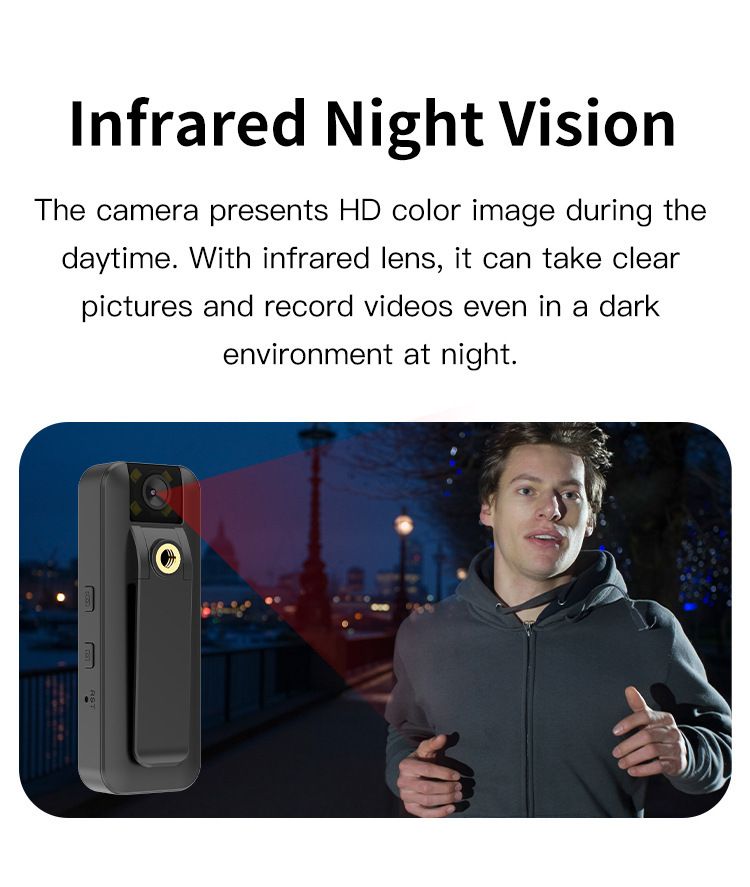 WIFI-Kamera mit Rückclip, tragbarer Handheld-Videorecorder für Outdoor-Sportarten_voghion.com