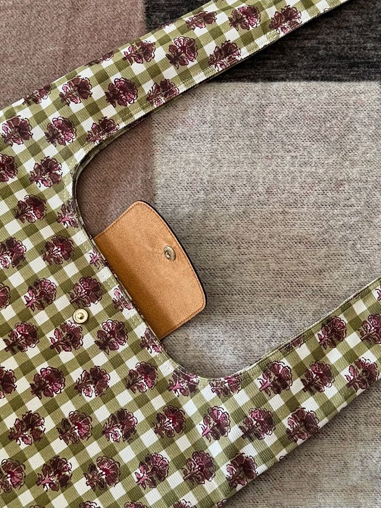 Bolso de lona multifuncional con nudo floral para mujer, bandolera de hombro, personalizado, de moda, para ocio y uso diario, novedad de verano de 2025_voghion.com