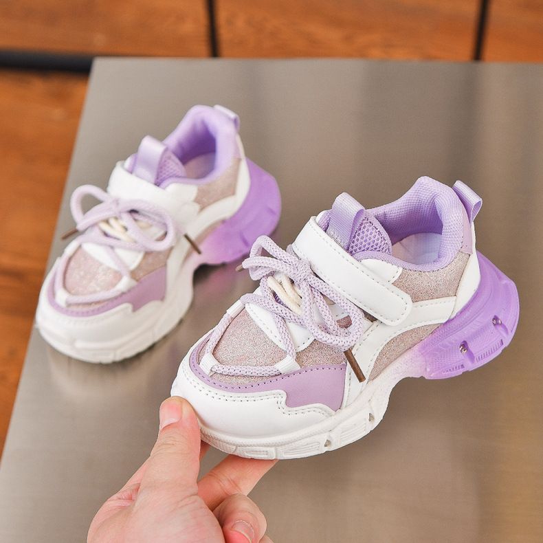 Chaussures de sport coréennes pour filles, printemps-automne 2025, chaussures de course à LED pour enfants, semelles souples, vente en gros_voghion.com