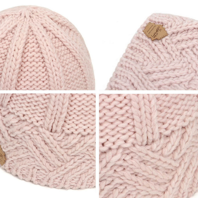 Neue Wintermütze für Frauen, gestrickt, Korea-Mütze, Thic Sullies-Hut, Herbst, im Freien, warme Streetwear-Caps, Rot, Schwarz, Weiß_voghion.com