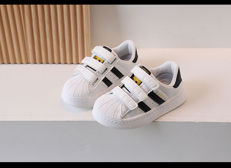 Kinder Shell Kopfteil 2024 Frühjahr Neue Atmungsaktive Mädchen Kleine Weiße Jungen und Babys Anti-slip Casual Schuhe_voghion.com