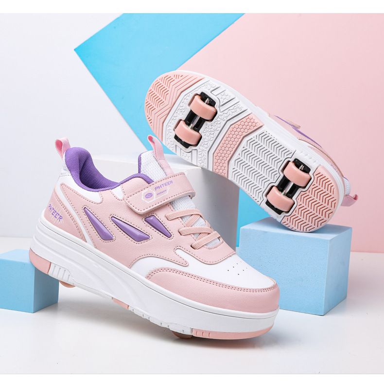 Mother & Kids Children's deformed shoes four-wheeled heelys shoes for boys and girls cross-border roller skates double row roller skates for adults_voghion.com