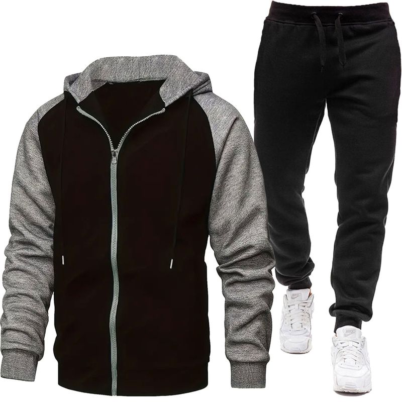 001 Cross-Border New Men's Jacket Autumn Winter European And American Color Block Fashion Raglan Sleeve Casual Sweatshirt_voghion.com