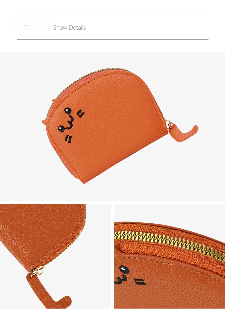 2024 Cat Small and Adorable Multi Card Advanced Cartoon Zero Wallet Portable Storage Bag Small Wallet Anti Dirt and Wear Resistant_voghion.com