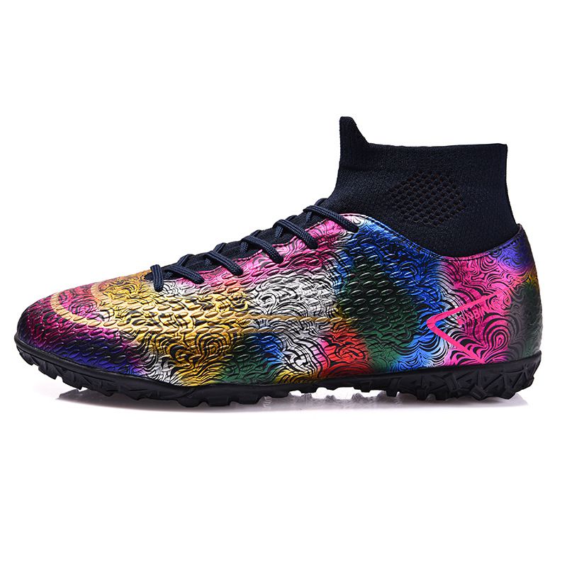 Scarpa da calcio alta per ragazzi e ragazze Human grass AG scarpe da allenamento per campus in pelle con unghie lunghe_voghion.com