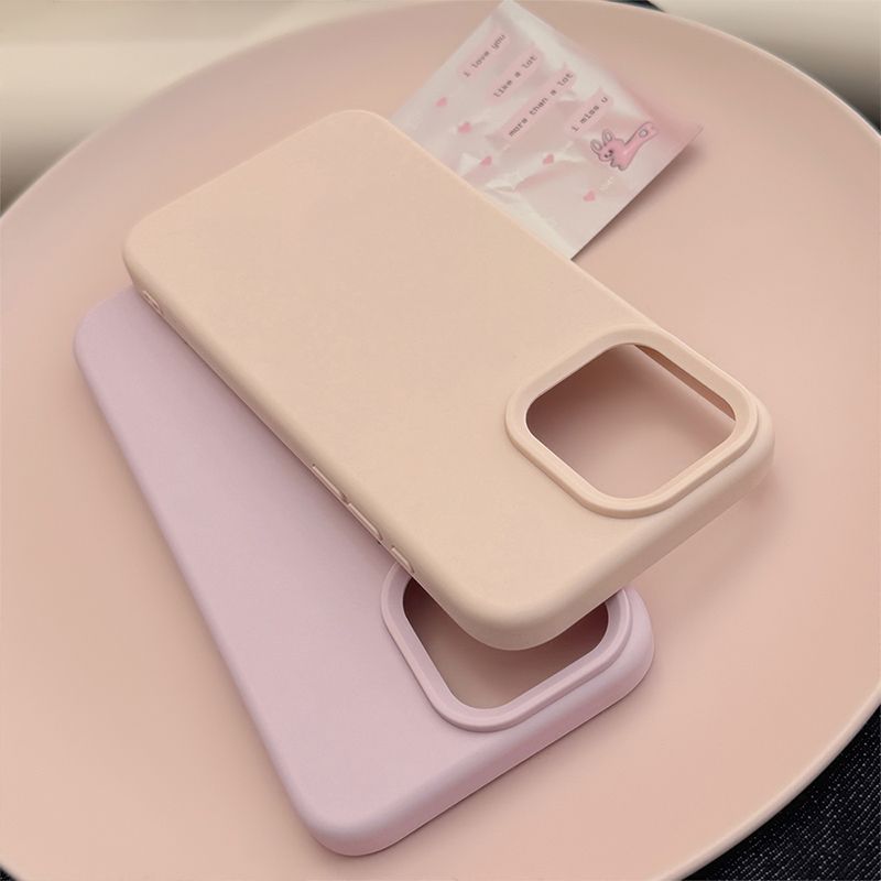 Coque de téléphone en silicone couleur unie inspirée de la dopamine pour iPhone 16, 15, 14 Plus, 13, 12, 11 Pro Max, style coréen, résistante aux chocs et souple_voghion.com