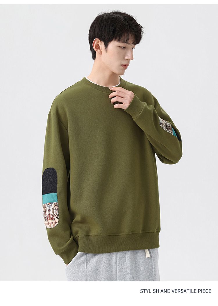 Kapuzenpullover und Herbstmode, vielseitige Frühlingskleidung für Herren, lockeres, fettes, langärmeliges T-Shirt in Übergröße_voghion.com
