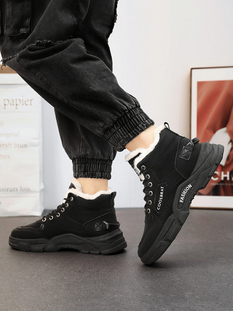 Stivali di cotone Scarpe invernali Martin Scarpe casual da uomo Caldi stivali da combattimento_voghion.com