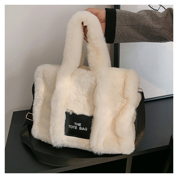 Nuova borsa in finta pelliccia di coniglio autunno e inverno, borsa tote di grande capacità, borsa a tracolla coreana, borsa in peluche_voghion.com
