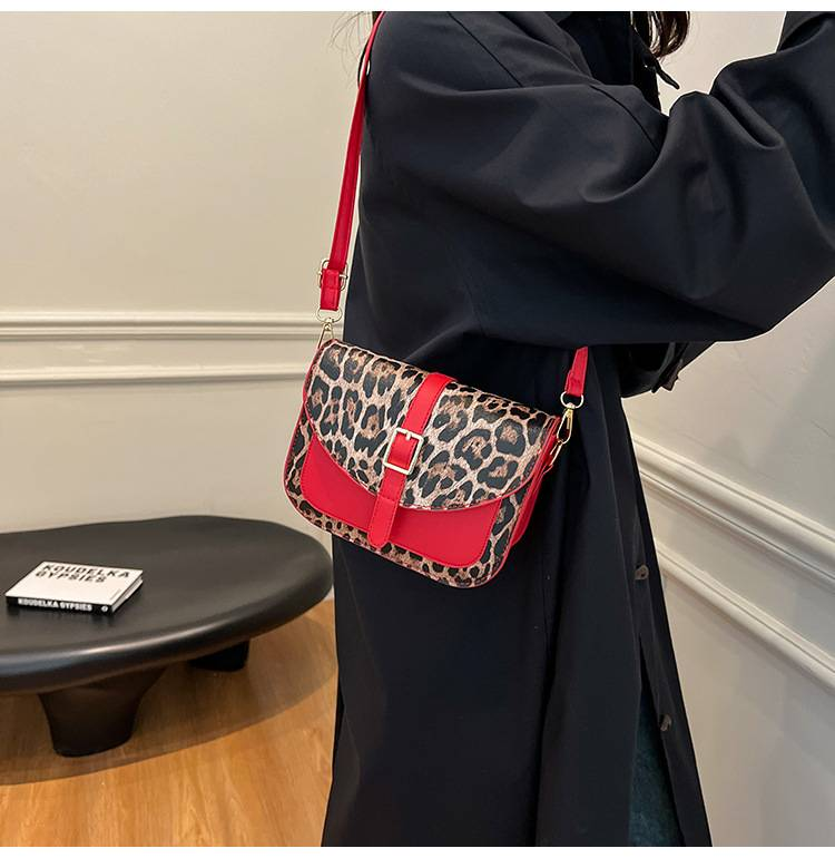 Cross-border Fashion Leopard-print Contrast Small Square Bag 2025 Spring New Shoulder Bag High-grade Messenger Bag_voghion.com