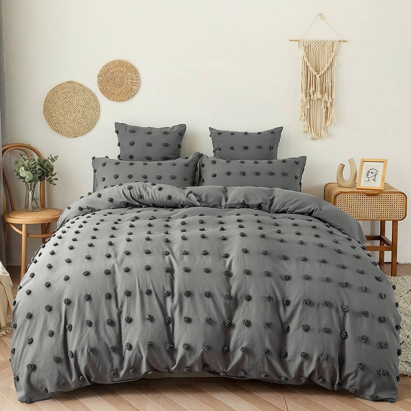 Home Garden Solid Color Cut Flower Dots Wool Ball Three Piece Set_voghion.com