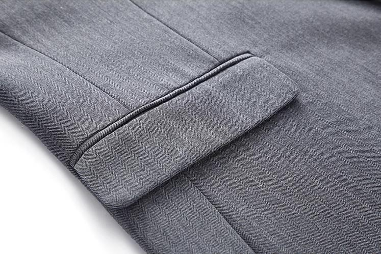 Men's Casual European And American Business Fine Striped Suit, Groom And Best Man Wedding Banquet Two-piece Suit + Waistcoat + Long Pants_voghion.com