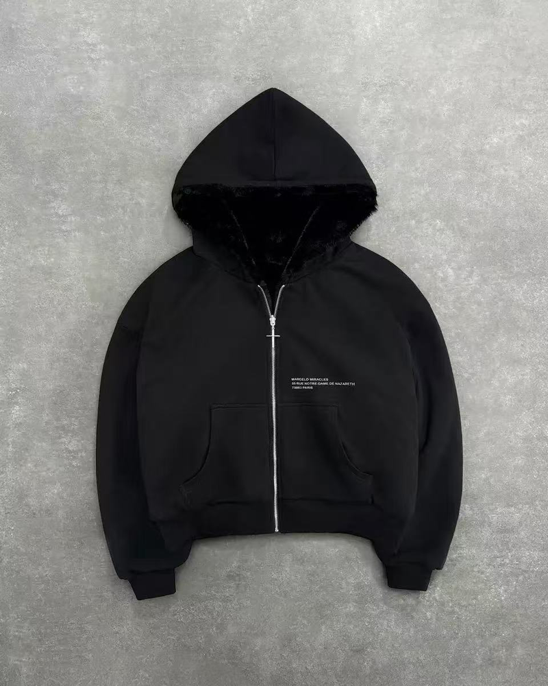 New Autumn And Winter New Hooded Sweatshirt Reversible Retro Leopard Print Zipper Hoodie Loose Top_voghion.com