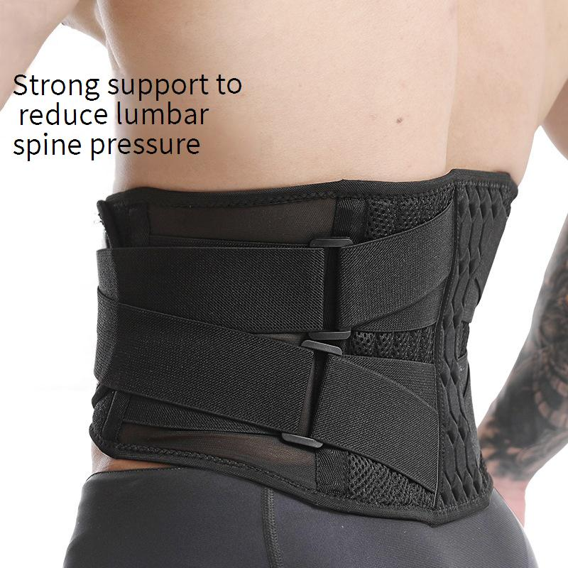 Professional Steel-Reinforced Weightlifting Belt - X-Back Support With 10 Springs For Powerlifting, Deadlifts & Back Pain Relief_voghion.com