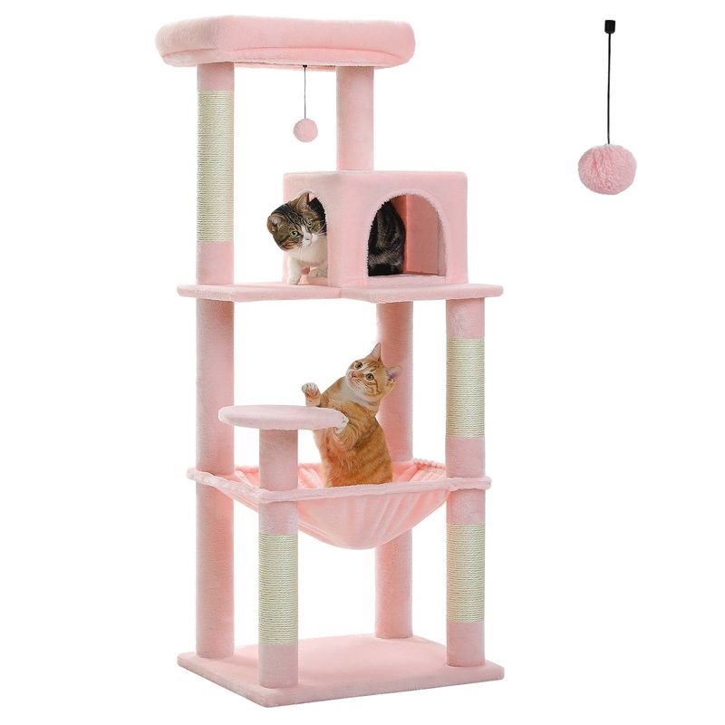 56.3-in Large Hammock Polyester Cat Tree & Condo, Large_voghion.com