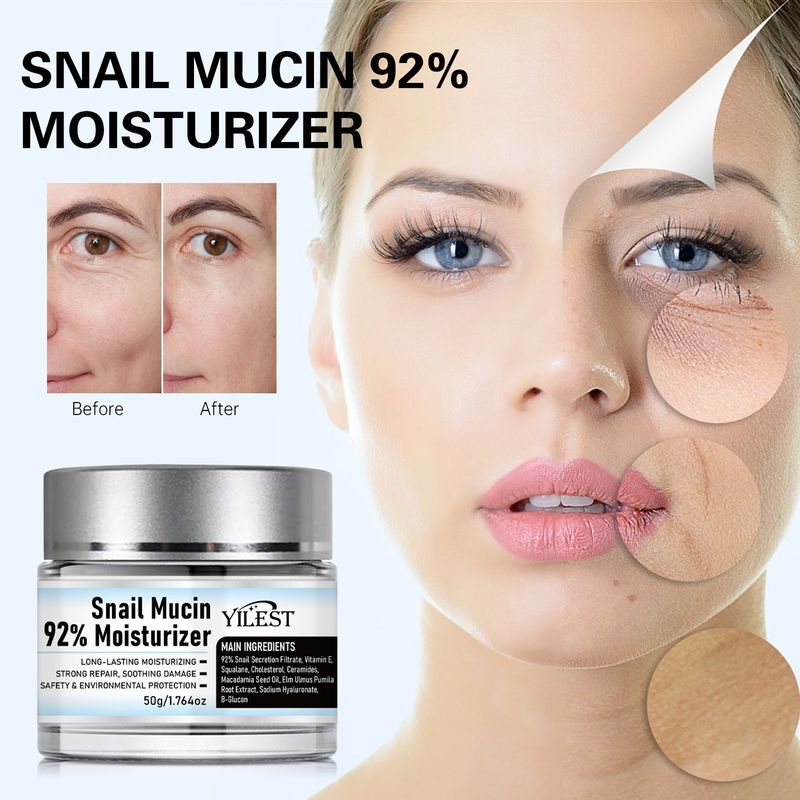 Crema facial inglesa YILEST de hidratación profunda, reafirmante y reafirmante con caracol, 50 g_voghion.com