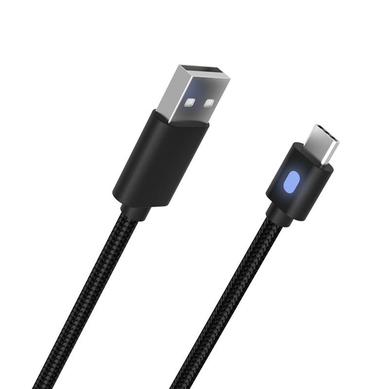 3 méteres töltőkábel PS5 DualSense kontrollerhez, Xbox Series X/S kontrollerhez, Switch Pro kontrollerhez és telefonhoz, LED-es gyorstöltő kábel Type-C_voghion.com