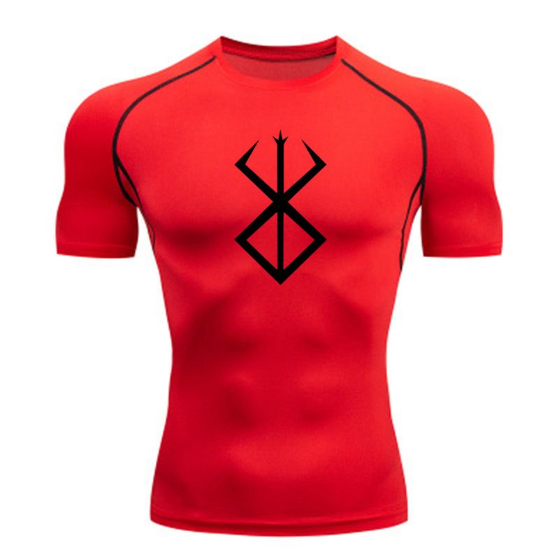 Man's Clothing Sports Tight Quick Drying Fitness Wear Short Sleeve Running High Elastic Moisture Absorption Compression T-shirt For Men_voghion.com