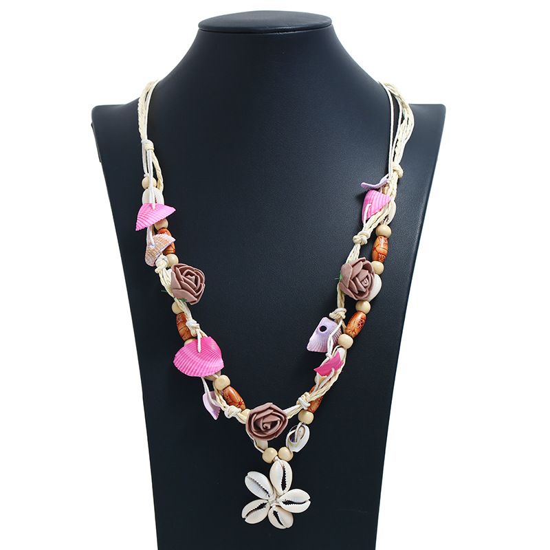 New Bohemian Style Natural Seashell Pendant With Multiple Layers Of Starfish, Conch, Tassels, And Women's Necklace_voghion.com