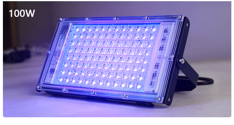 395nm Led UV Floodlight 50W LED Stage Blacklight 220V Waterproof Ultravilet Lamp Fluorescent Party Stage Light_voghion.com