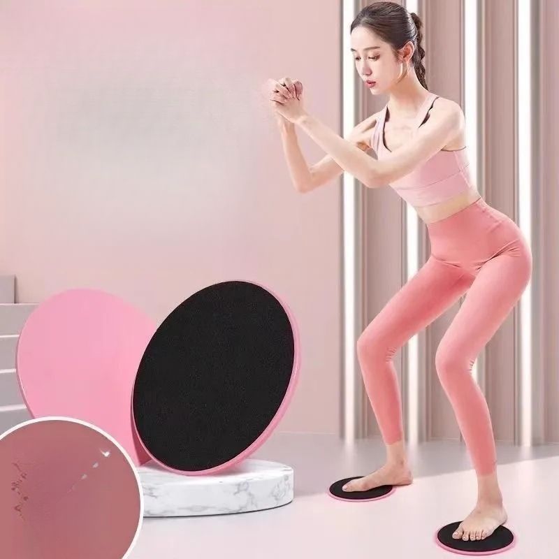 Tappetino per esercizi di fitness laterale per Pilates Yoga con disco scorrevole per dimagrimento e allenamento dei muscoli delle gambe_voghion.com