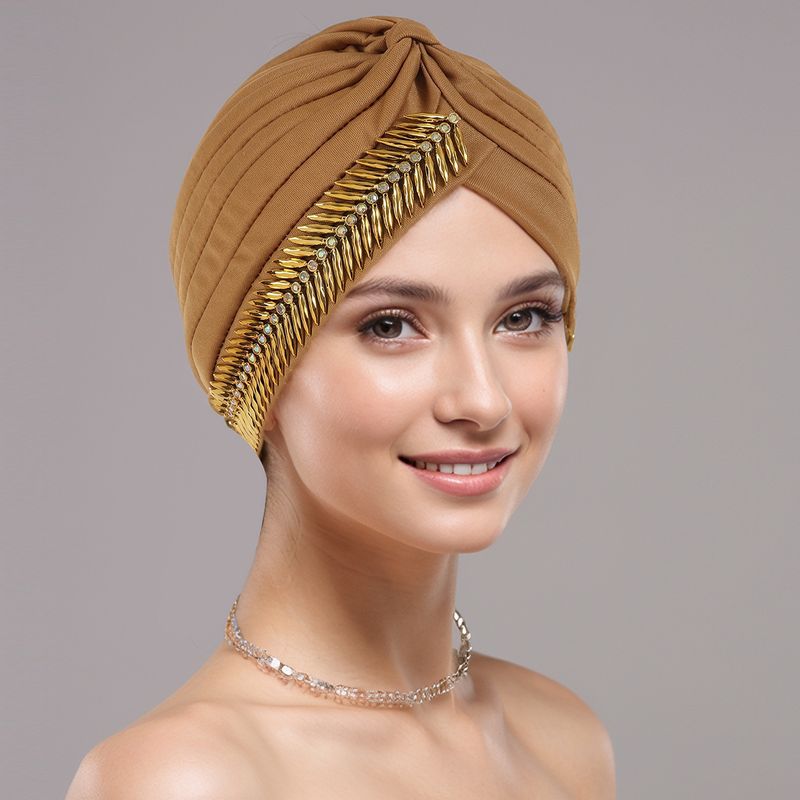 Muslim headscarf Stylish stretch breathable watermelon hat with side diamond hat for women_voghion.com