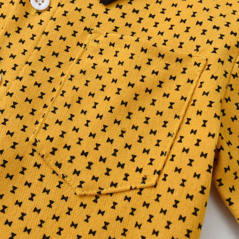 Kinderkleidung Hinweis Jungenanzug Langarm bedrucktes Hemd Overall Kinder Gentleman Kleid Einjähriges Leistungskostüm_voghion.com