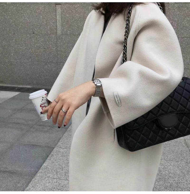 Frauen Kleidung mantel temperament pendeln einfarbig gerade lose_voghion.com