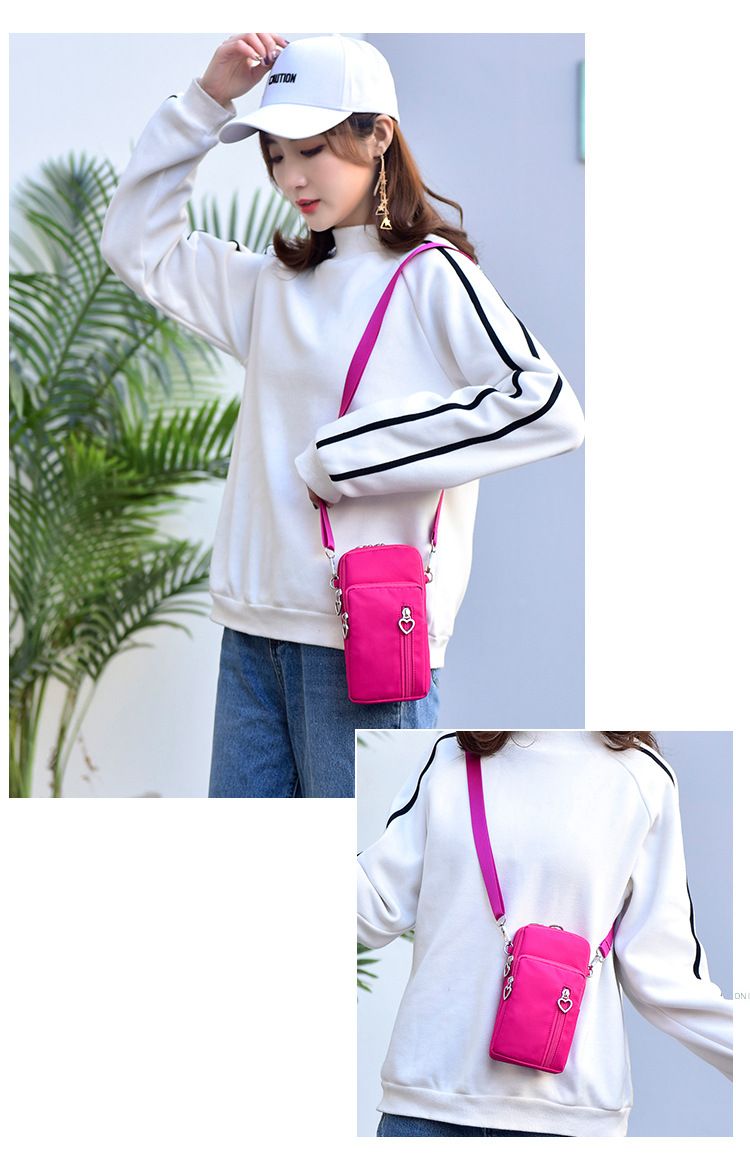 New Korean version women's mobile phone bag, crossbody wallet, vertical mini bag_voghion.com