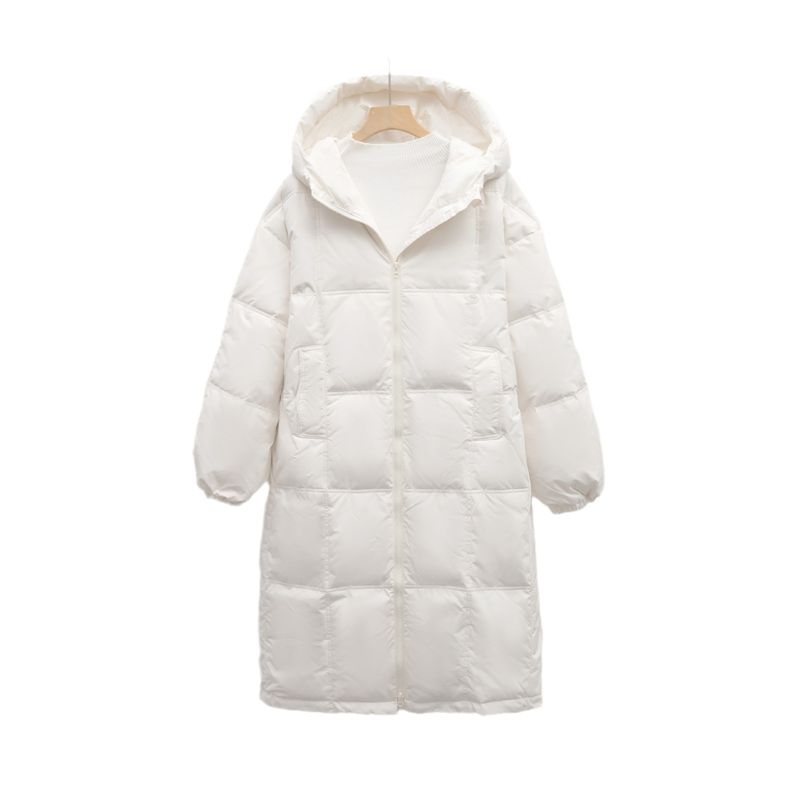 Pinghu Chijia Thick Loose Puffer New Duck Winter Coat Extra Long Over-The-Knee Down Jacket For Women_voghion.com