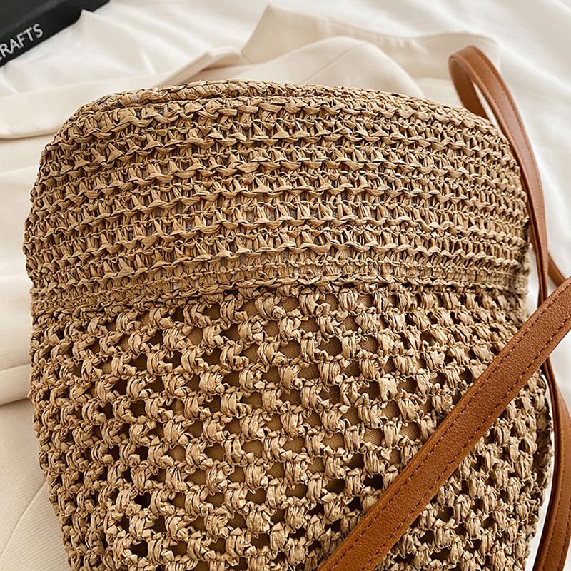 Borse a tracolla estive con coulisse, borse a secchiello da donna, borse in paglia intrecciata in rafia, borsa a tracolla casual da spiaggia_voghion.com