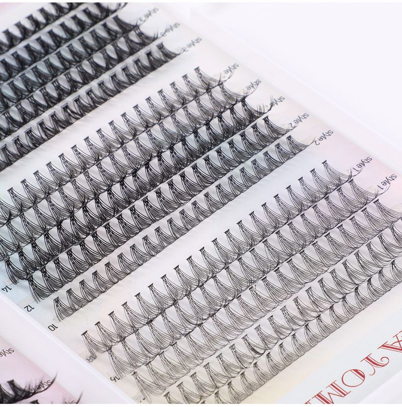 Natural Curl Thick DIY Individual Cluster False Eyelashes, 8-16mm Extended Segmented Lash Extensions_voghion.com