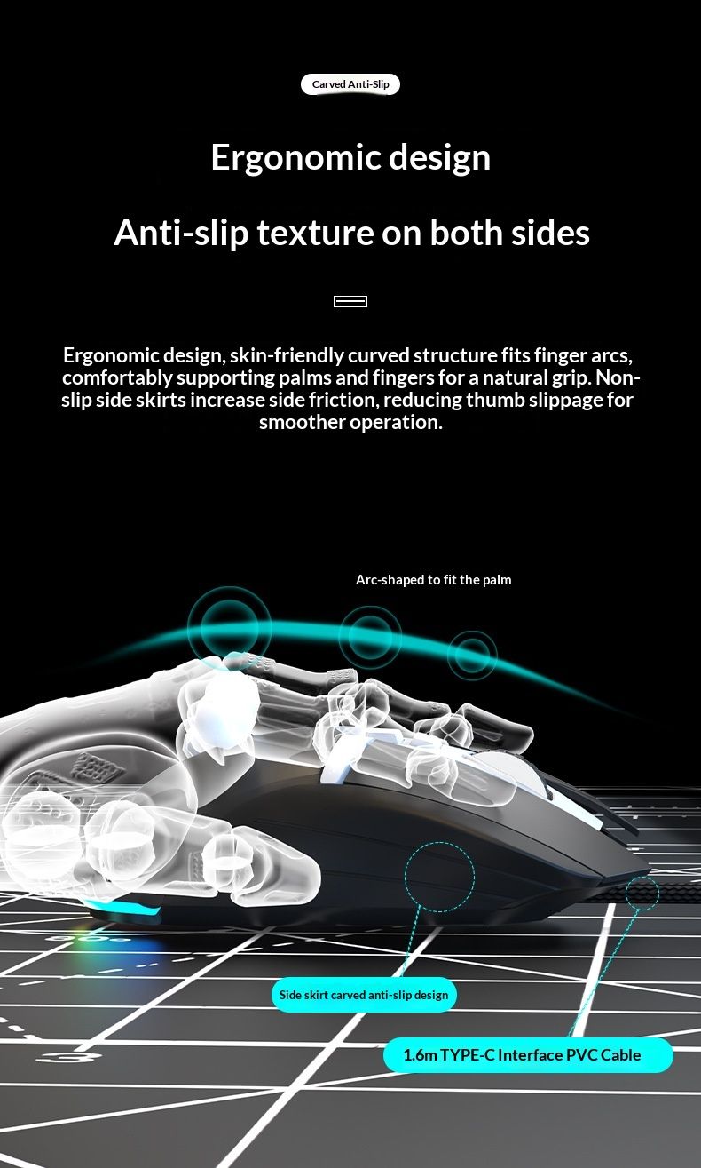 NeoGear Cross-Border G502 Kabellose/Kabelgebundene mechanische Maus mit drei Modi, Mikro- und Makro-Bewegungssteuerung, DC-Rückstoßkontrolle, RGB-Beleuchtung, Gaming- und Büromaus_voghion.com