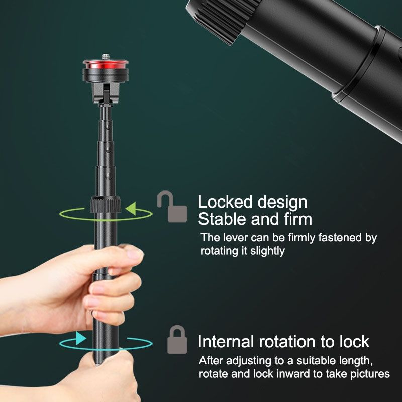Aluminum Alloy Mobile Phone Bluetooth Selfie Stick Live Floor Tripod Bracket, Height: 1.5m_voghion.com