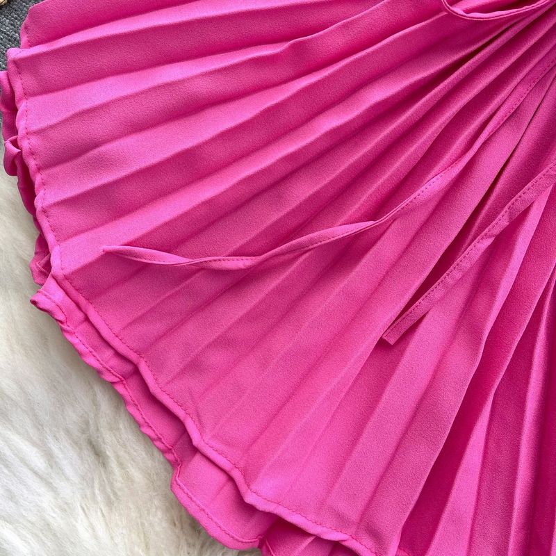 Women's female summer hot girl chic light luxury all-match pleated vest French top_voghion.com