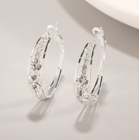 Shui Diamond Inlayed Dames met Grote Cirkels en Oorbel Ornamenten_voghion.com
