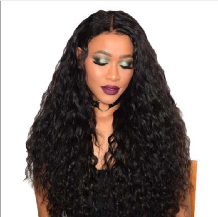Matte realistic corn perm long curly hair wig head wool curl middle long hair wig head fluffy curly hair wig_voghion.com