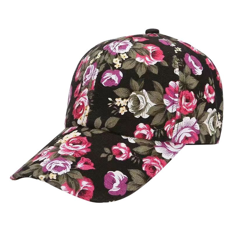 Unbeatable Quality Outdoor Baseball Widened Brim, Running, Extended Sun Protection, Duckbill Cap, Peony Digital Printed Hat_voghion.com