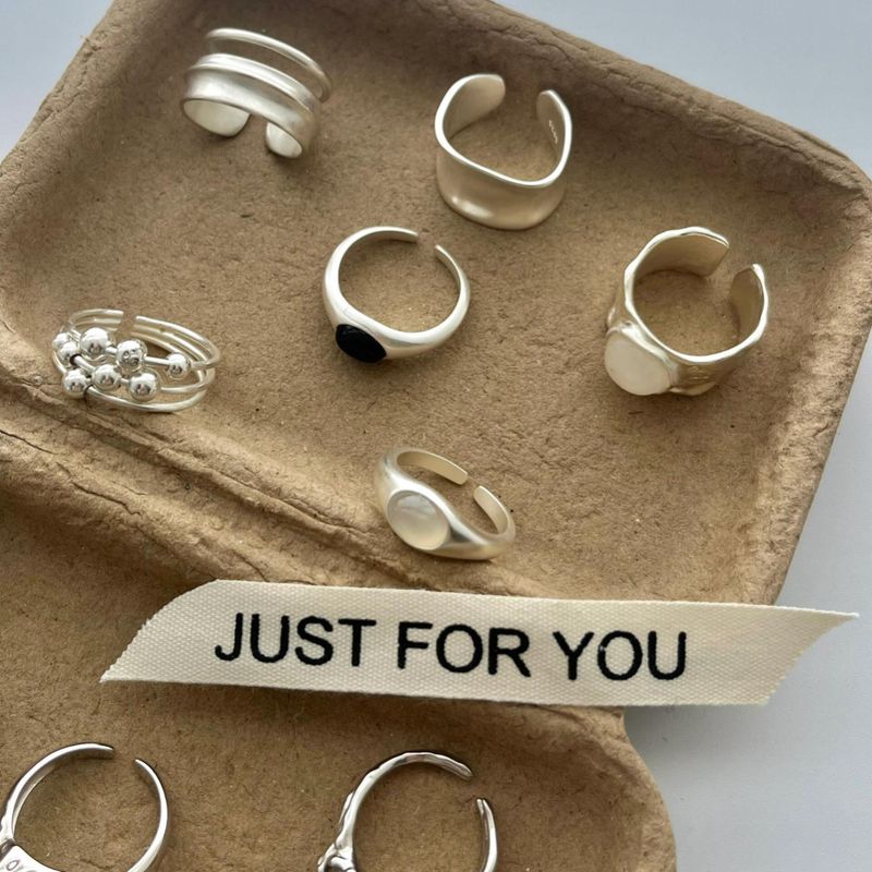 Sterling Silver Plain Band Ring For Women, Niche Light Luxury High-end Feel, Non-fading Ins Style Index Finger Ring, New_voghion.com