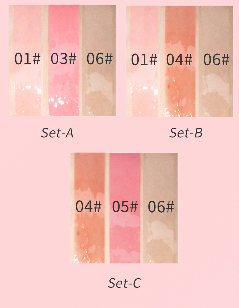 Makeup Hellokiss Lip Balm Set 3in1 Idratante Lip Gloss Specchio Lip Gloss Trasparente Lip Gloss_voghion.com