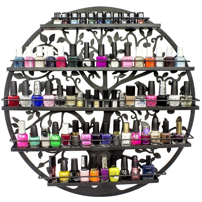 Wrought Iron Nail Polish Shelf Nail Art Shop Shelf Cosmetic Shop Storage Rack Display Rack Wall Hanger Perfume Rack Rubber Rack_voghion.com