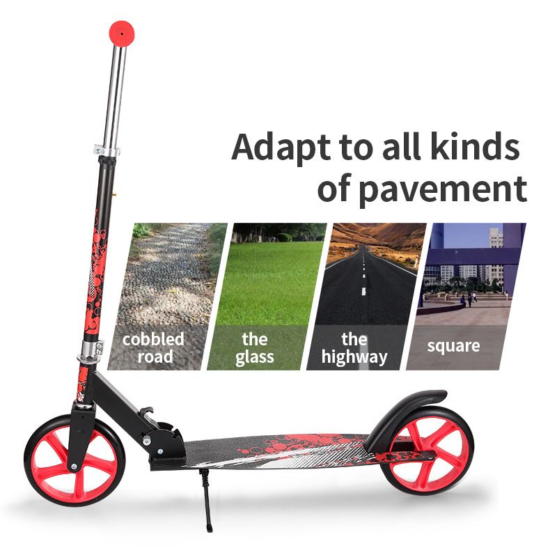 Nuevo scooter portátil plegable para viajes diarios al trabajo y al trabajo, coche de límite, coche de acrobacias con pedales para niños_voghion.com